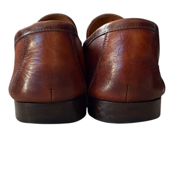 Magnanni Hendidos Flex Leather Loafers Brown Cognac Burnished Men’s Size 13M